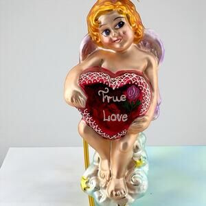 Christopher Radko "True Love" Cupid Ornament 2000 w/ Box 6" long